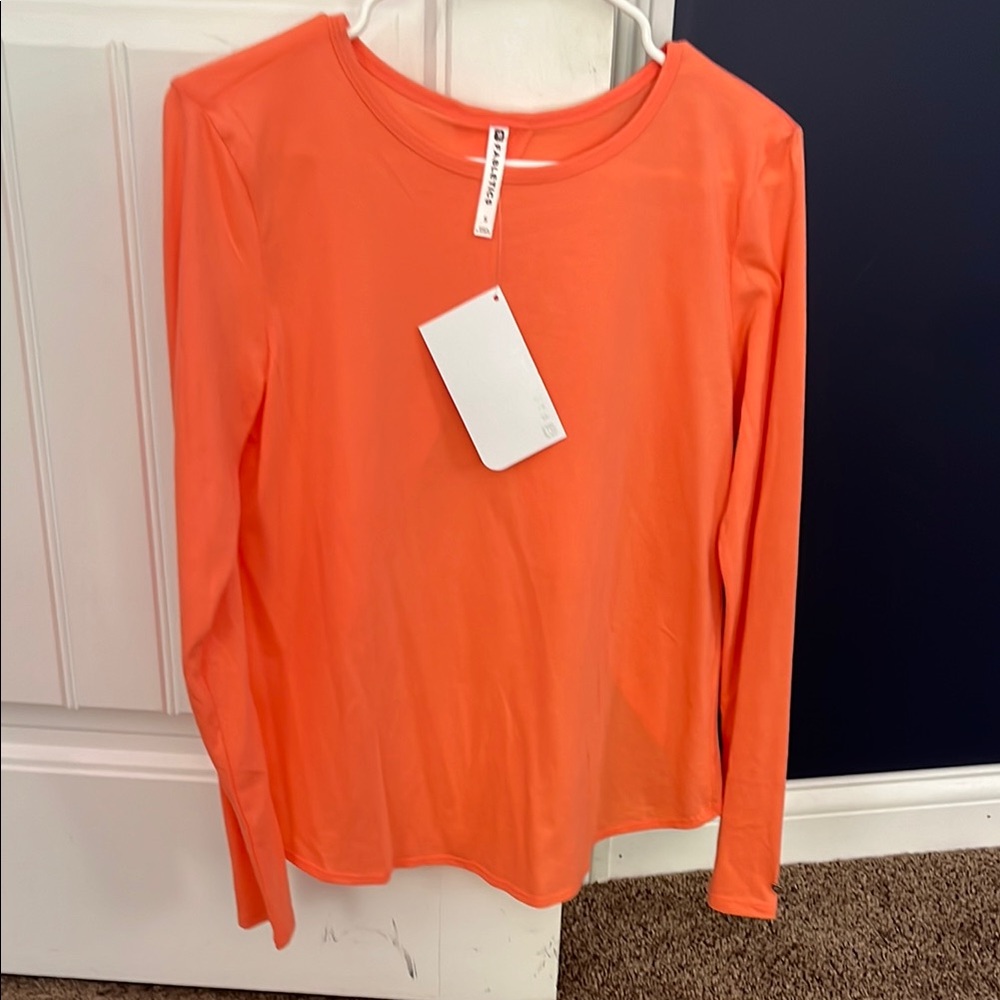 NWT Fabletics Orange Long Sleeve Tee